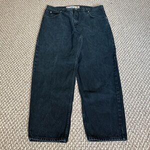 Vintage Y2K Anchor Blue Loose Black Denim Jeans Men’s 40x30 Baggy Streetwear